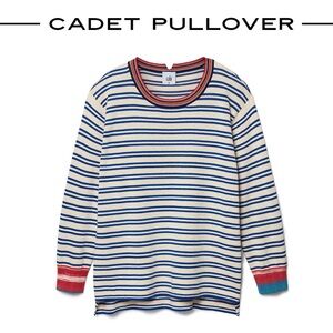 Cabi Cadet Multicolor Rainbow Striped Pullover Sweater‎
